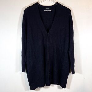 pas de calais alpaca cardigan v neck hook closure long sleeve size small